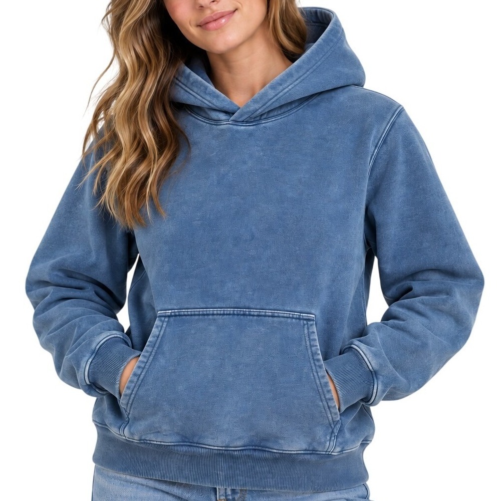 Aritzia Blue Sweatfleece Perfect Fit Hoodie Women's Medium